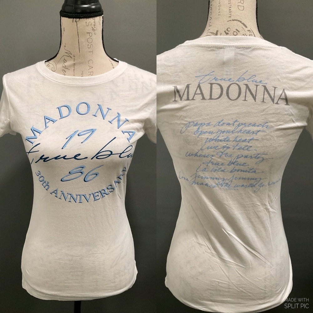 NWOT‎ MADONNA TRUE BLUE TEE BY NEXT LEVEL